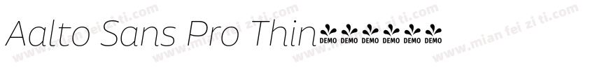 Aalto Sans Pro Thin字体转换